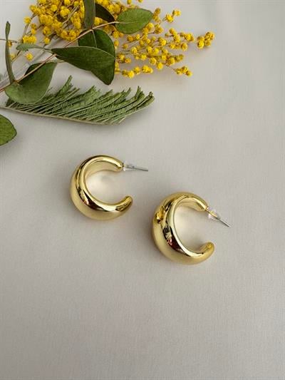 Retrobird Design Yellow Retro Model Medium Size Earrings