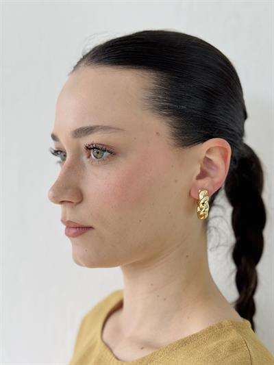 Retrobird Design Bright Yellow Retro Model Earrings