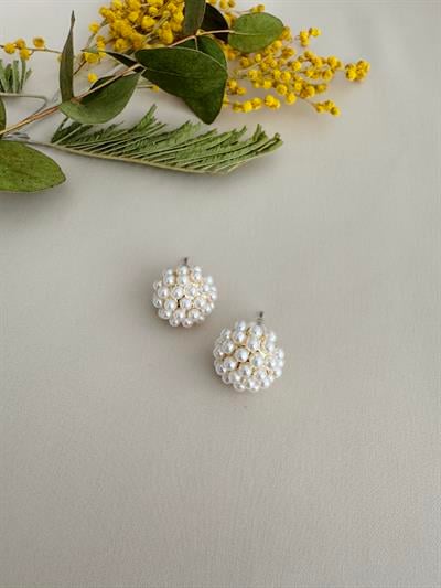 Retrobird White Design Retro Model Earrings