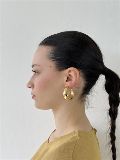 Retrobird Design Retro Model Large Bright Yellow Earrings