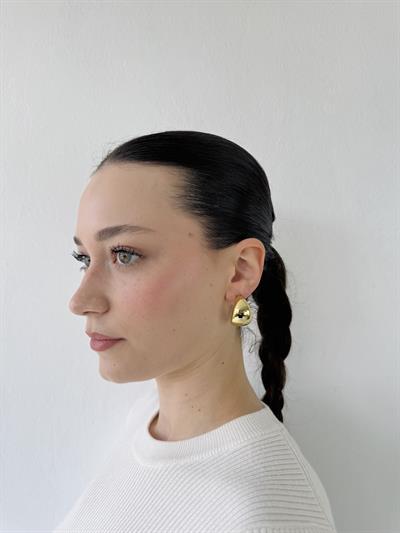 Retrobird Design Yellow Retro Model Medium Size Earrings