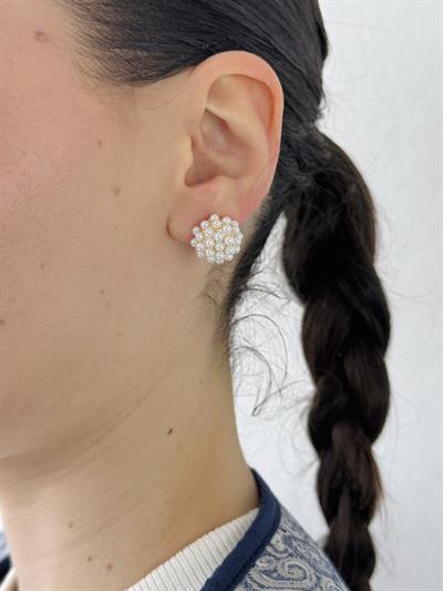 Retrobird White Design Retro Model Earrings