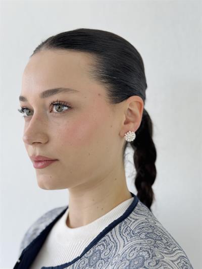 Retrobird White Design Retro Model Earrings