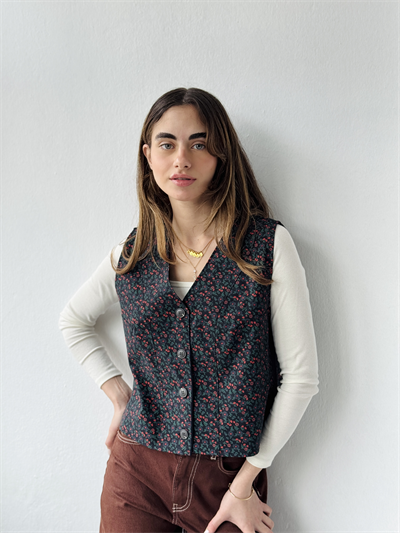 Retrobird Tasarım Siyah Renkli Yelek