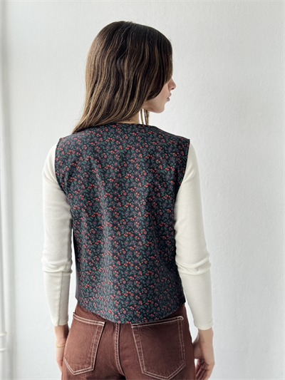 Retrobird Tasarım Siyah Renkli Yelek