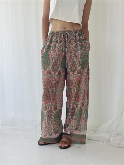 Retrobird Tasarım Şort Astarlı Şifon Mercan Pantolon