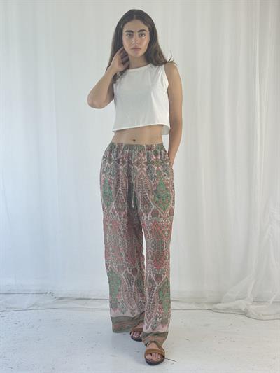 Retrobird Tasarım Şort Astarlı Şifon Mercan Pantolon