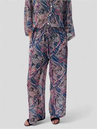 Retrobird Tasarım Mürdüm Şort Astarlı Şifon Pantolon