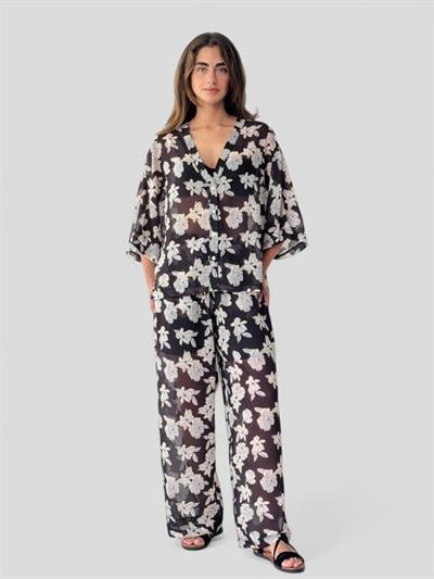 Retrobird Tasarım Şort Astarlı Şifon Pantolon