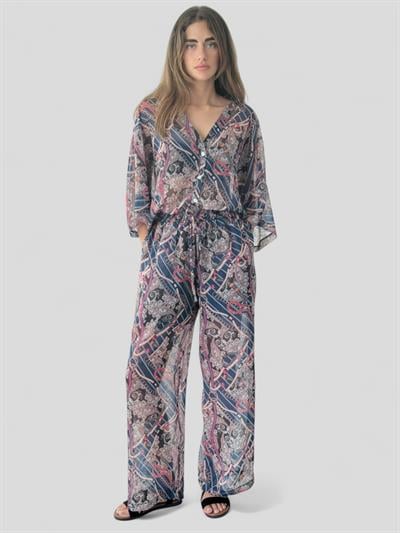 Retrobird Tasarım Şort Astarlı Şifon Pantolon