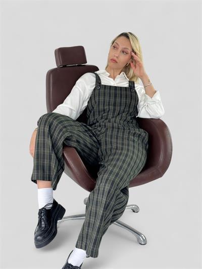 Retrobird Tasarım Haki Uzun Tulum Salopet