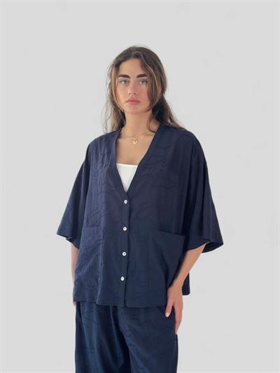 Retrobird Tasarım V Yaka Kimono Gömlek