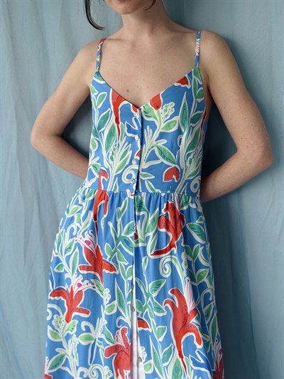 Retrobird Design Victorian Countryside Coral Dress