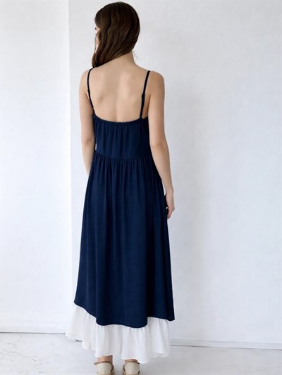 Retrobird Design Victorian Countryside Navy Dress