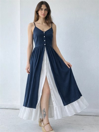 Retrobird Design Victorian Countryside Navy Dress