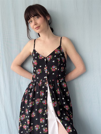 Retrobird Design Victorian Countryside Black Dress