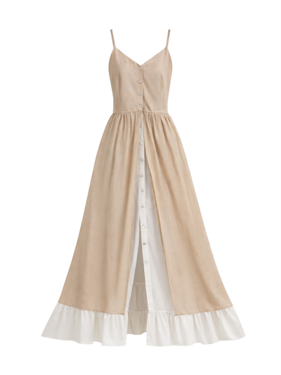 Retrobird Design Victorian Countryside Cream Dress
