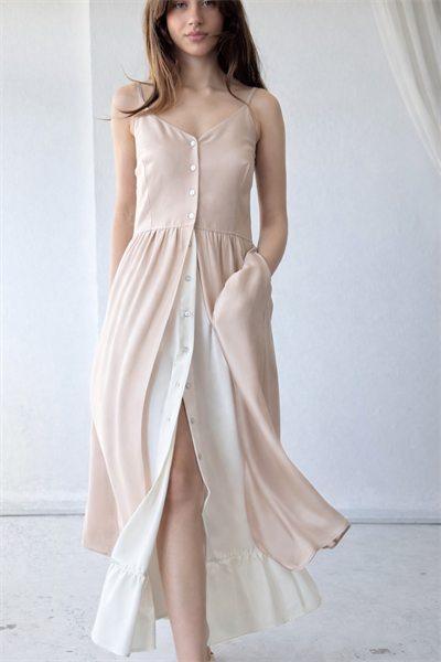 Retrobird Design Victorian Countryside Cream Dress