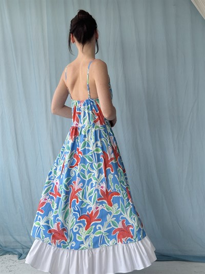 Retrobird Design Victorian Countryside Coral Dress