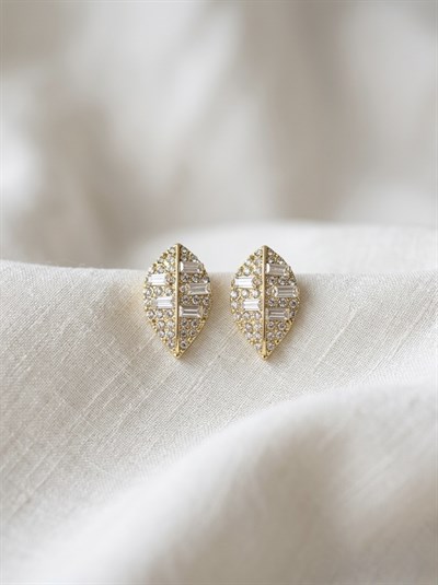 Retrobird Vintage Style Tasarım Parlak Sarı Küpe