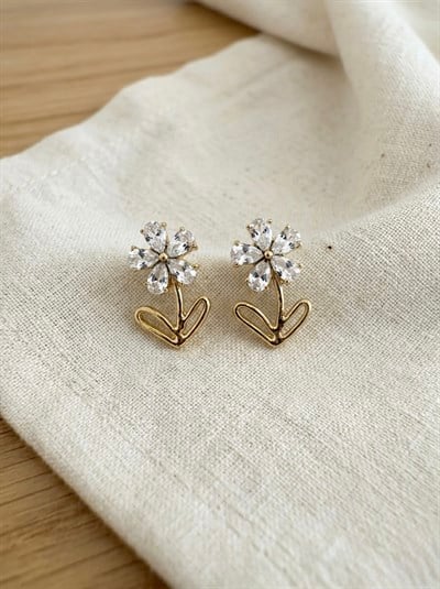 Retrobird Tasarım Vintage Style Gold Renkli Küpe