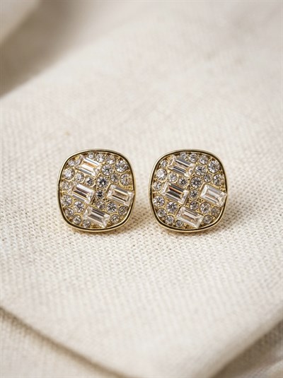 Retrobird Vintage Style Gold Renkli Tasarım Küpe