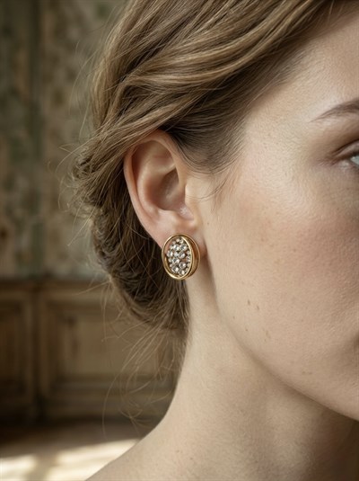 Retrobird Vintage Style Tasarım Sarı Küpe