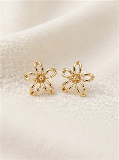 Retrobird Vintage Style Sarı Renkli Tasarım Küpe