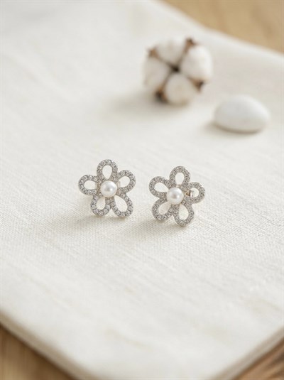 Retrobird Vintage Style Tasarım Gümüş Renkli Küpe