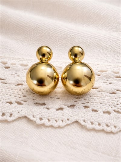 Retrobird Vintage Style Altın Renkli Küpe