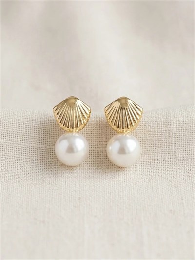 Retrobird Vintage Style İnci Altın Renkli Küpe