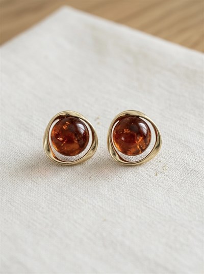 Retrobird Vintage Style Kahverengi Küpe