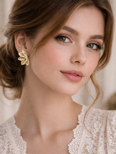 Retrobird Vintage Style Gold Renkli Küpe