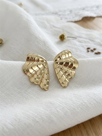 Retrobird Vintage Style Tasarım Altın Renkli Küpe