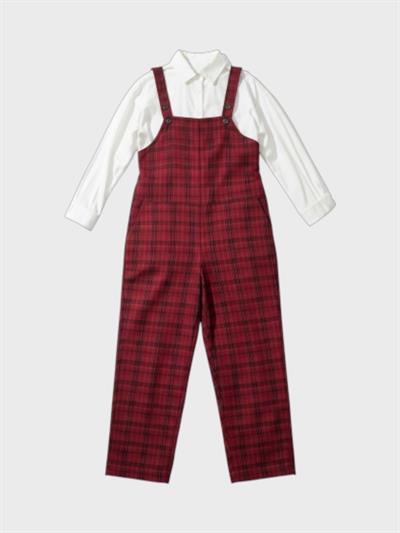 Retrobird Tasarım Vişne Renkli Uzun Tulum Salopet