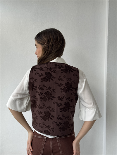 Retrobird Tasarım Toprak Renkli Yelek