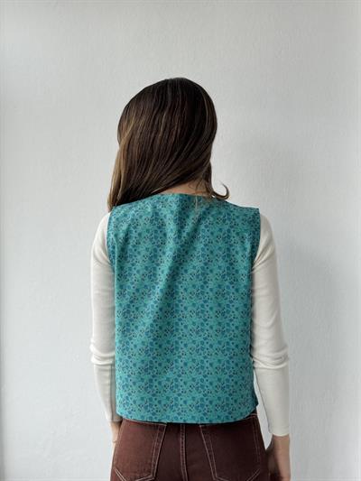 Retrobird Tasarım Turkuaz Renkli Yelek