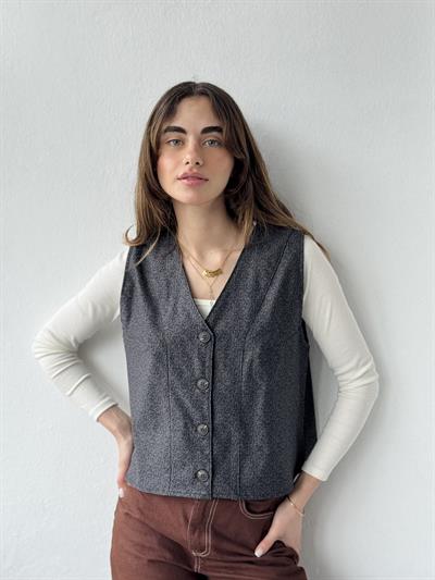 Retrobird Tasarım Antrasit Renkli Yelek