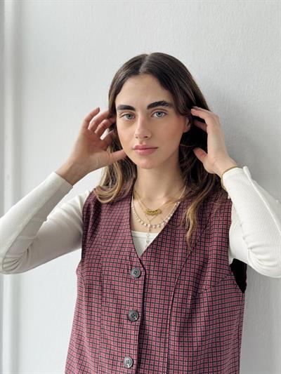 Retrobird Design Tile-Colored Vest