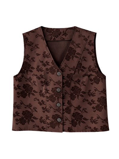 Retrobird Tasarım Toprak Renkli Yelek