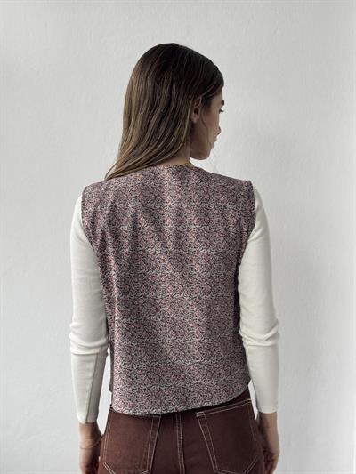 Retrobird Tasarım Bej Renkli Yelek