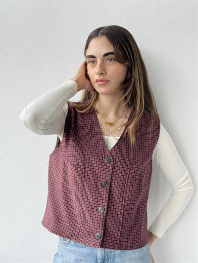 Retrobird Design Tile-Colored Vest