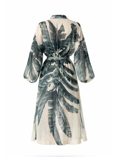 Retrobird Tasarım Yeşil Palmera Wrap Kimono