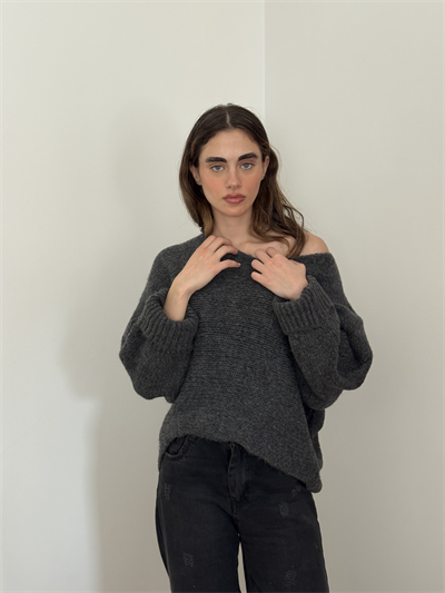 Retrobird Smoke Gray Knit Sweater