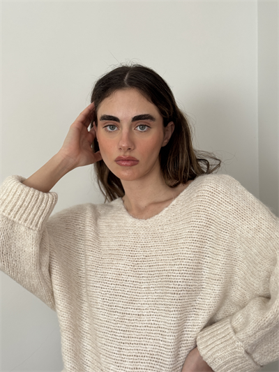 Retrobird Beige Knitted Sweater