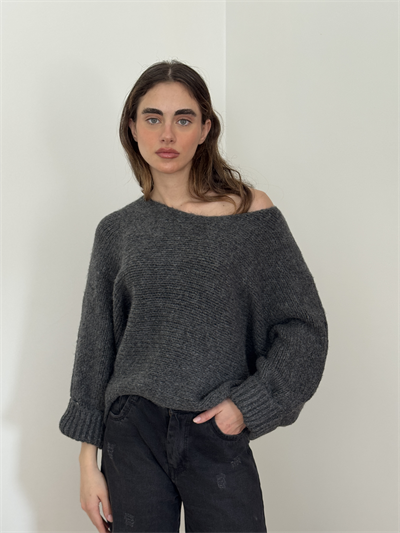 Retrobird Smoke Gray Knit Sweater
