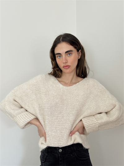 Retrobird Beige Knitted Sweater