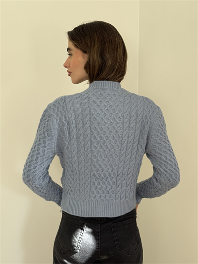 Retrobird Patterned Indigo Knitwear Sweater