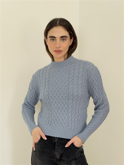 Retrobird Patterned Indigo Knitwear Sweater