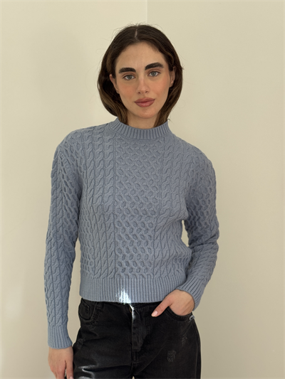 Retrobird Patterned Indigo Knitwear Sweater